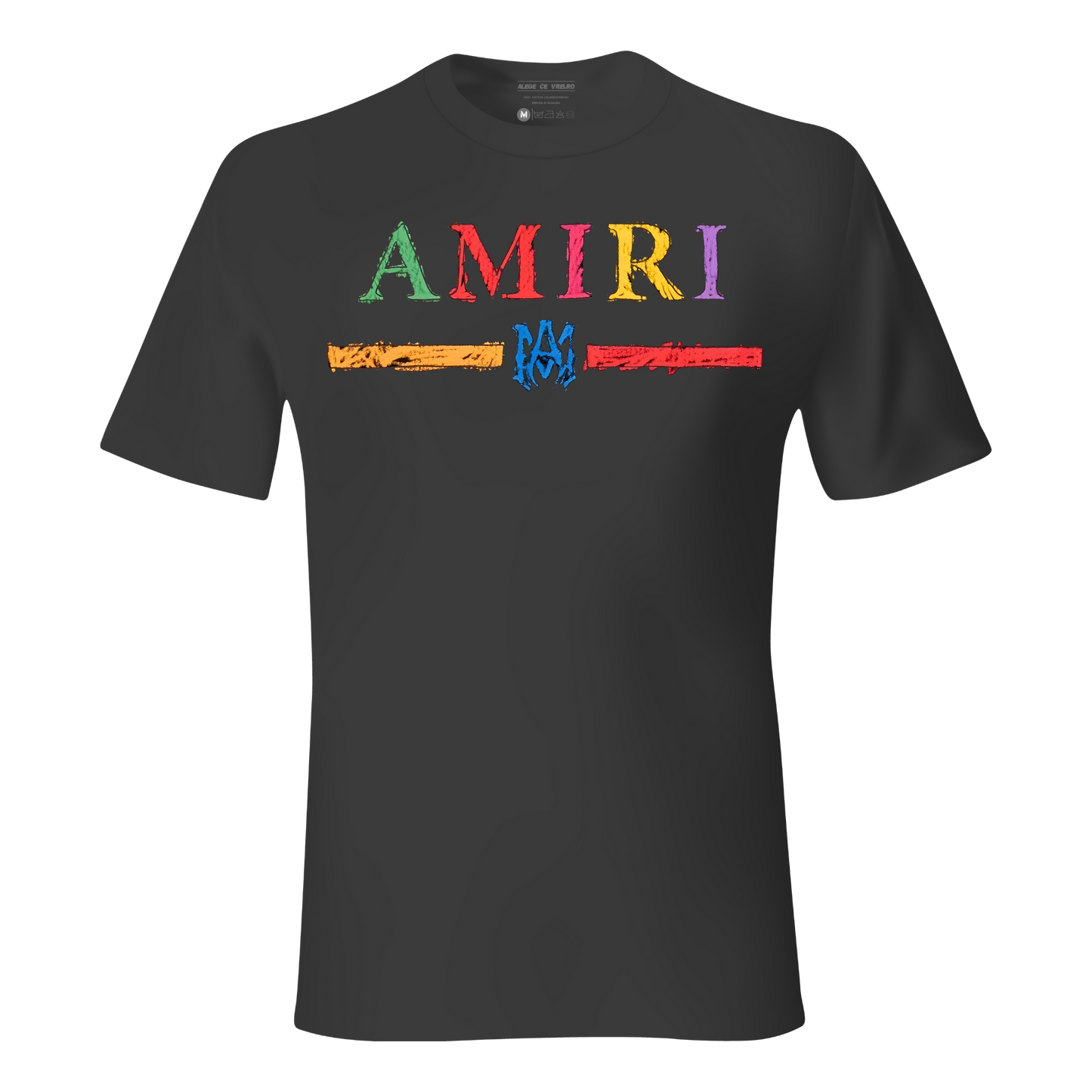 Tricou Unisex Streetwear „AMIRI Color Splash”