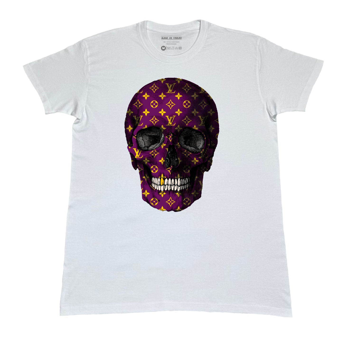 Tricou unisex „LV Skull” – Streetwear dark & luxury twist