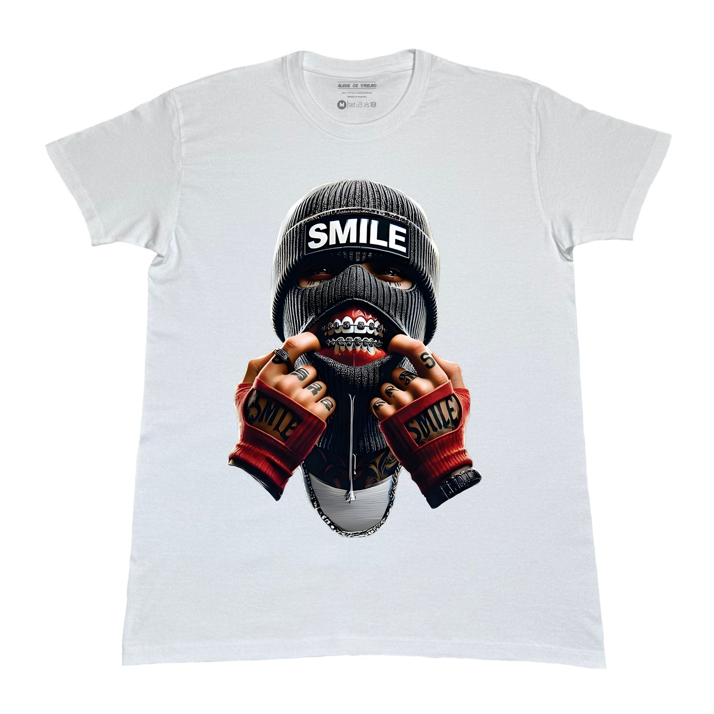 Tricou unisex „Smile Mask” – Streetwear îndrăzneț & edgy