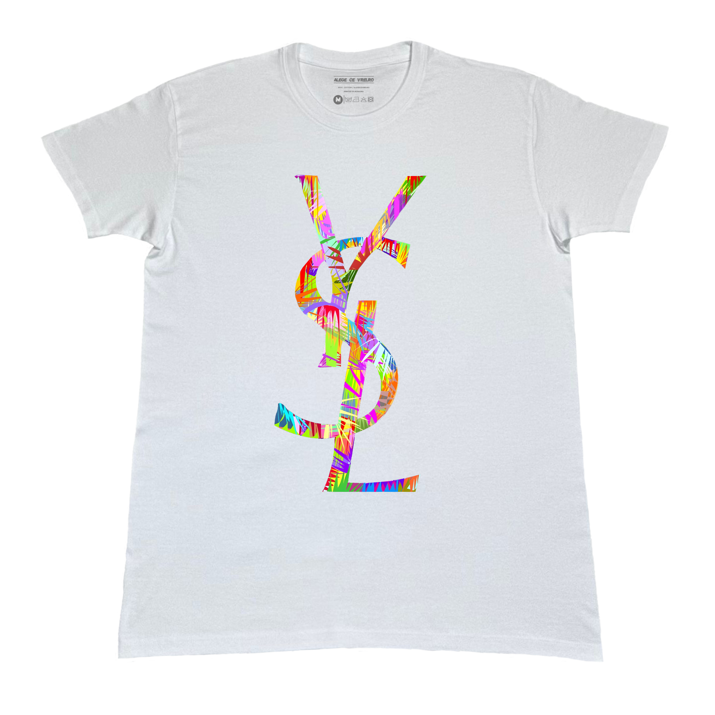 Tricou unisex YSL Color Splash – Logo iconic & energie vibrantă