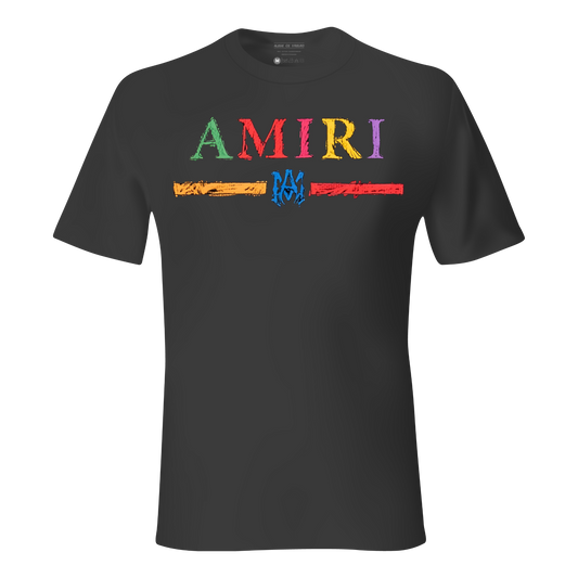 Tricou Unisex Streetwear „AMIRI Color Splash”