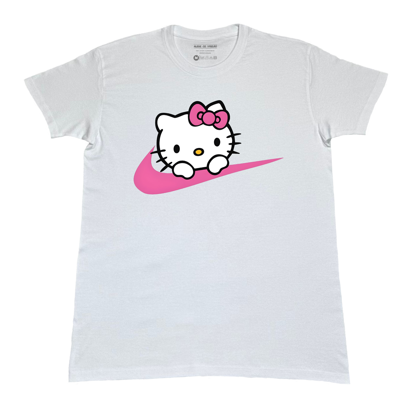 Tricou copii „Hello Kitty Pink Swoosh” – Cute & Sporty