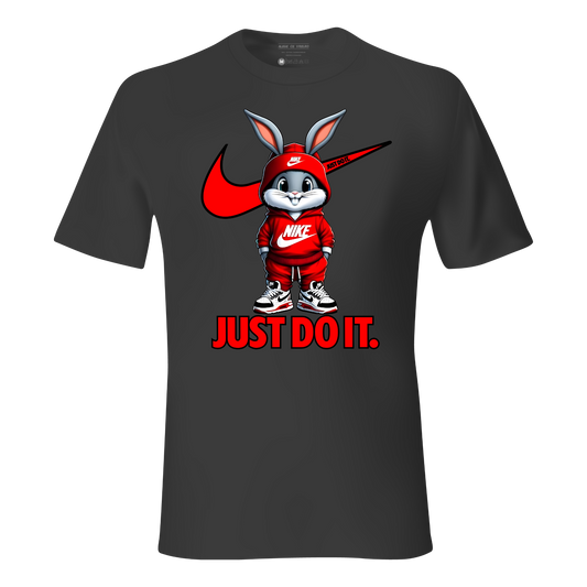 Tricou Streetwear „Iepuraș Nike – Just Do It”