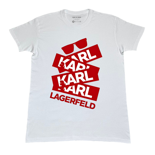 Tricou unisex Karl Red Blocks – Minimalism iconic & fashion statement